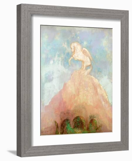 White Pegasus, circa 1908-Odilon Redon-Framed Giclee Print