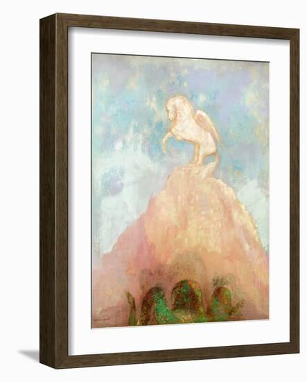 White Pegasus, circa 1908-Odilon Redon-Framed Giclee Print