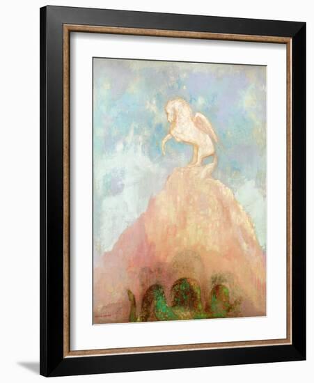 White Pegasus, circa 1908-Odilon Redon-Framed Giclee Print