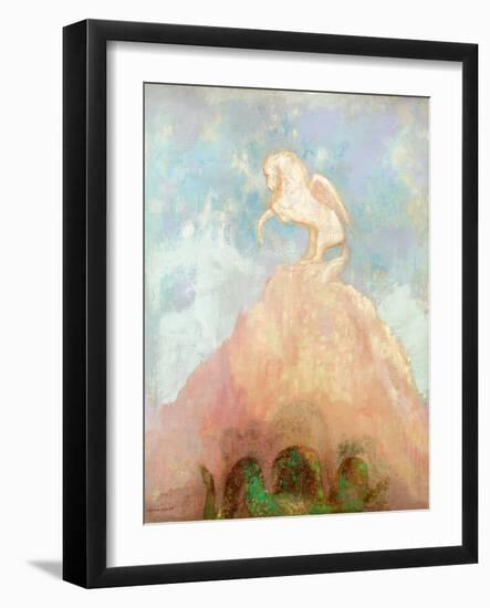 White Pegasus, circa 1908-Odilon Redon-Framed Giclee Print