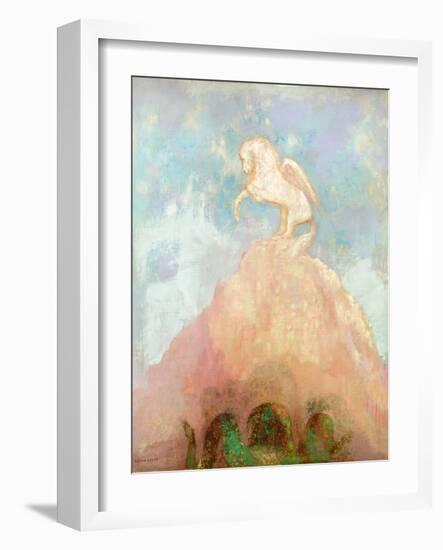 White Pegasus, circa 1908-Odilon Redon-Framed Giclee Print