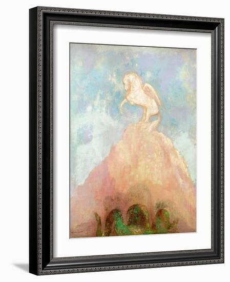 White Pegasus, circa 1908-Odilon Redon-Framed Giclee Print