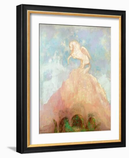 White Pegasus, circa 1908-Odilon Redon-Framed Giclee Print