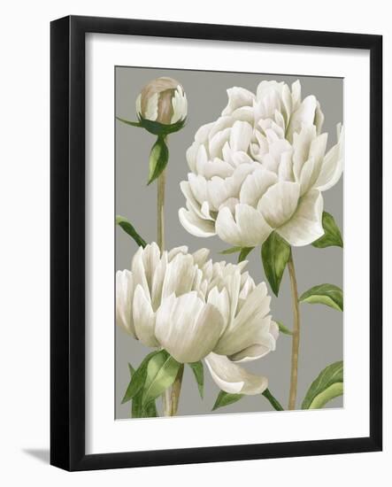 White Peonies I-null-Framed Art Print