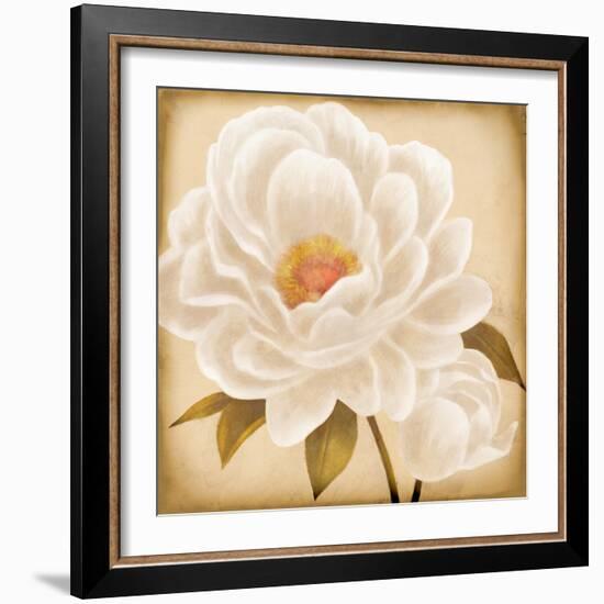 White Peonies I-Vivien Rhyan-Framed Art Print