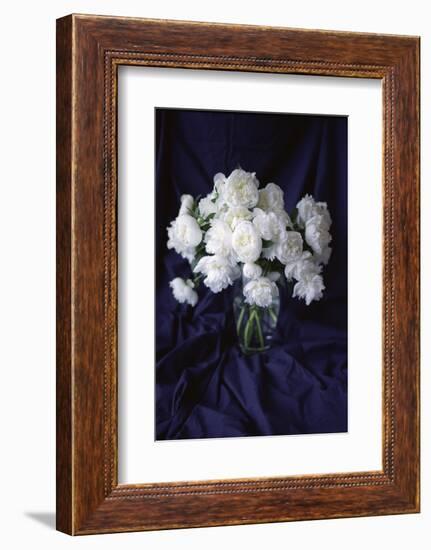 White Peonies in a Vase-Anna Miller-Framed Photographic Print