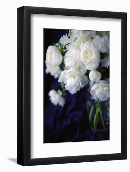 White Peonies in a Vase-Anna Miller-Framed Photographic Print