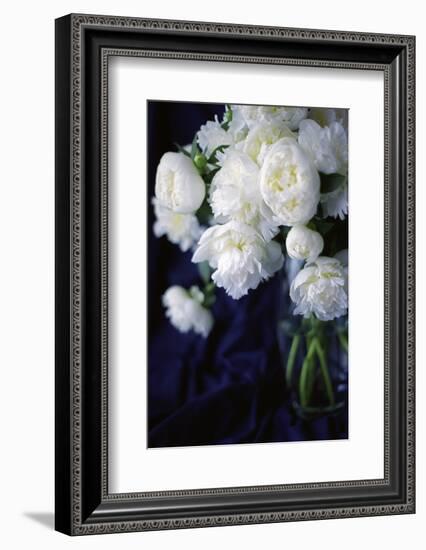 White Peonies in a Vase-Anna Miller-Framed Photographic Print