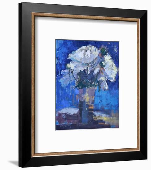 White Peonies-Beth A. Forst-Framed Art Print