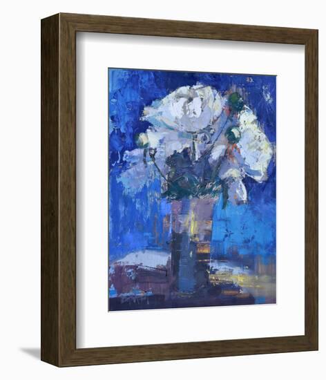 White Peonies-Beth A. Forst-Framed Art Print