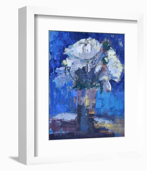 White Peonies-Beth A. Forst-Framed Art Print