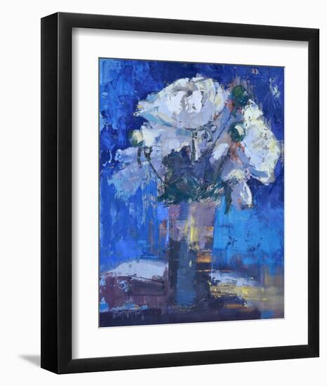 White Peonies-Beth A. Forst-Framed Art Print