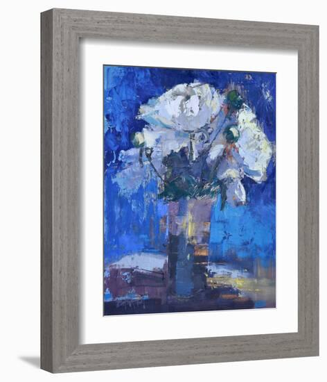 White Peonies-Beth A. Forst-Framed Art Print