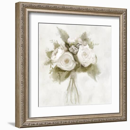 White Peonies-Kimberly Allen-Framed Art Print