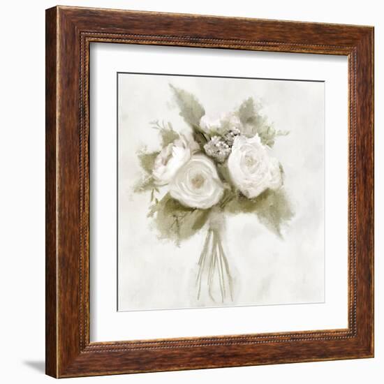 White Peonies-Kimberly Allen-Framed Art Print