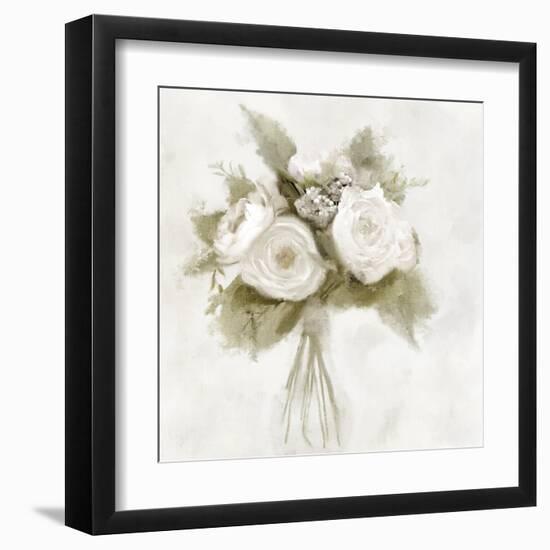 White Peonies-Kimberly Allen-Framed Art Print