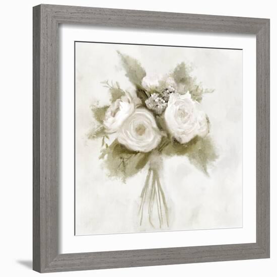 White Peonies-Kimberly Allen-Framed Art Print