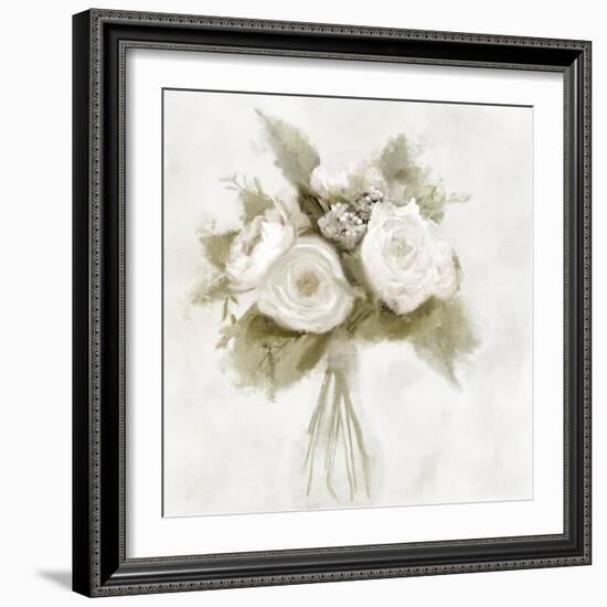 White Peonies-Kimberly Allen-Framed Art Print