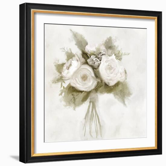 White Peonies-Kimberly Allen-Framed Art Print