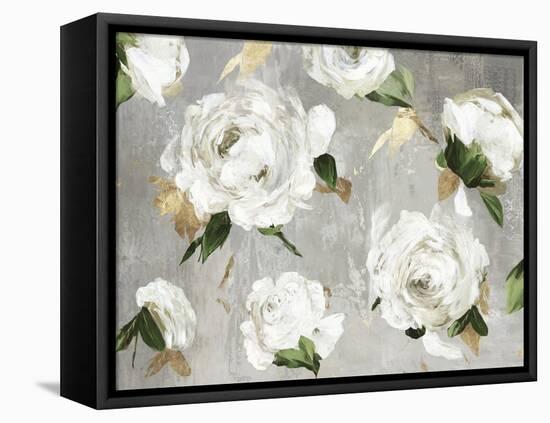 White Peony Garden-Asia Jensen-Framed Stretched Canvas