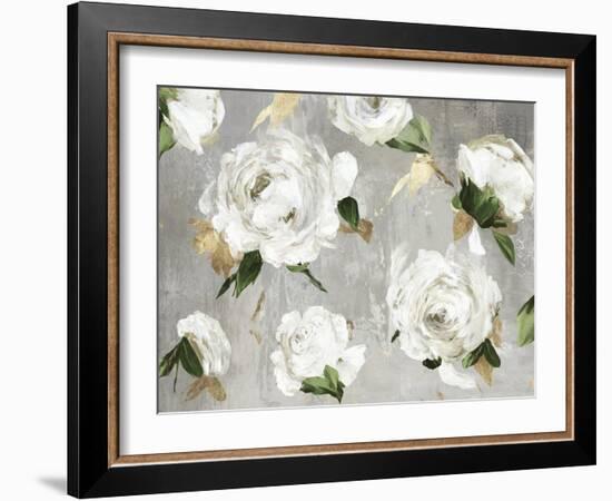 White Peony Garden-Asia Jensen-Framed Art Print