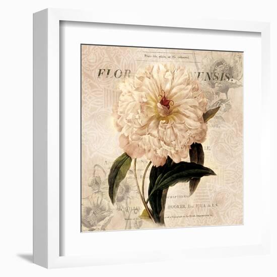 White Peony I-Carol Robinson-Framed Art Print