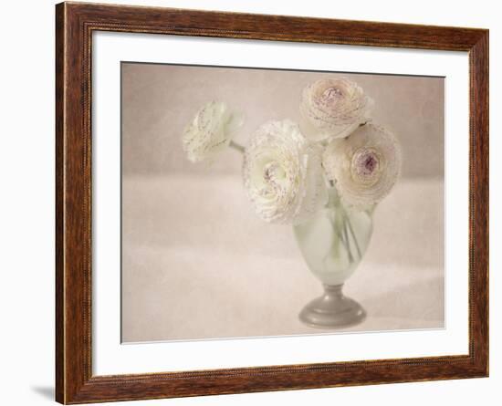 White Persian Buttercups Posy-Cora Niele-Framed Photographic Print