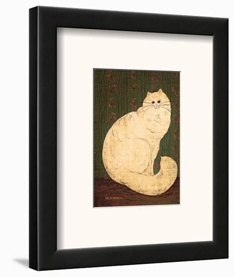 White Persian Cat-Warren Kimble-Framed Art Print