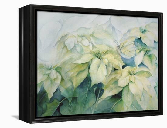 White Poinsettia-Karen Armitage-Framed Premier Image Canvas