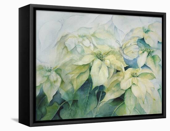 White Poinsettia-Karen Armitage-Framed Premier Image Canvas