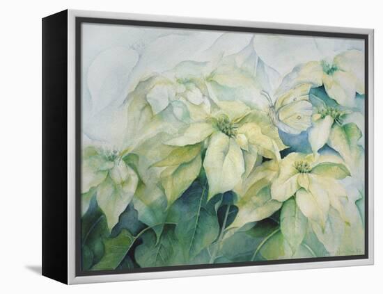 White Poinsettia-Karen Armitage-Framed Premier Image Canvas