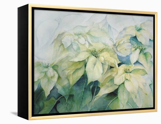 White Poinsettia-Karen Armitage-Framed Premier Image Canvas