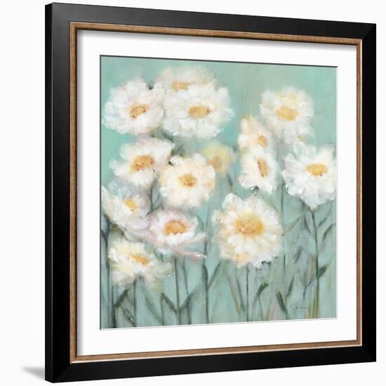 White Poppies 1-Olivia Long-Framed Art Print