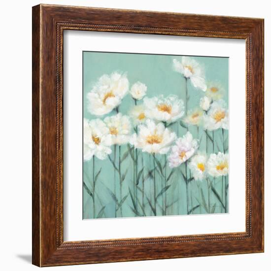 White Poppies 2-Olivia Long-Framed Art Print