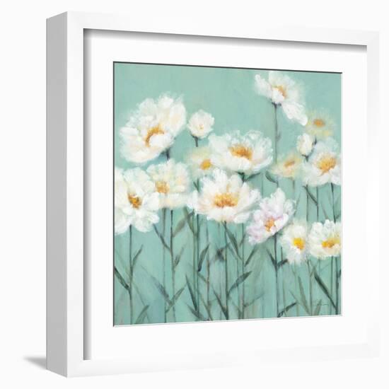 White Poppies 2-Olivia Long-Framed Art Print