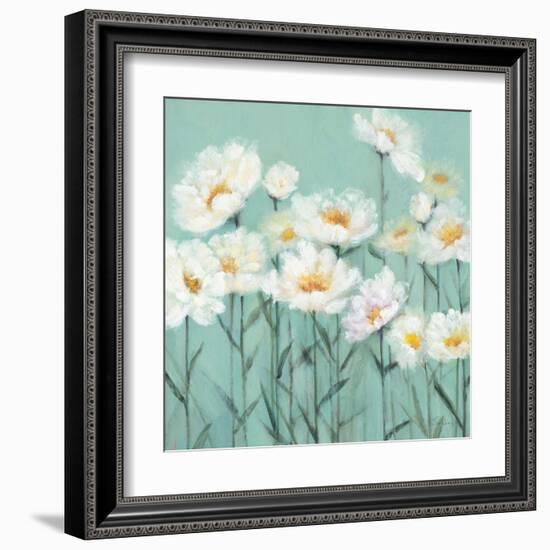 White Poppies 2-Olivia Long-Framed Art Print