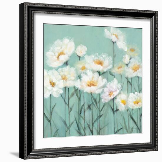 White Poppies 2-Olivia Long-Framed Art Print