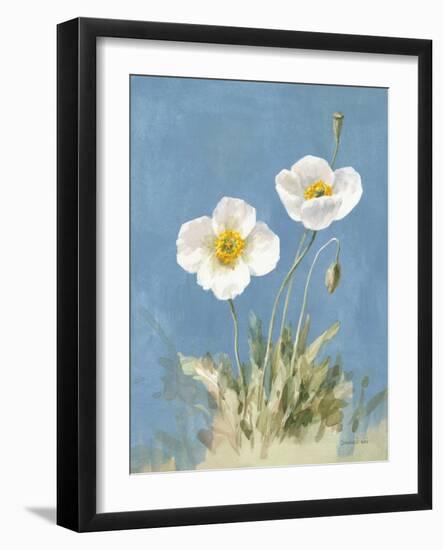 White Poppies I No Butterfly-Danhui Nai-Framed Art Print