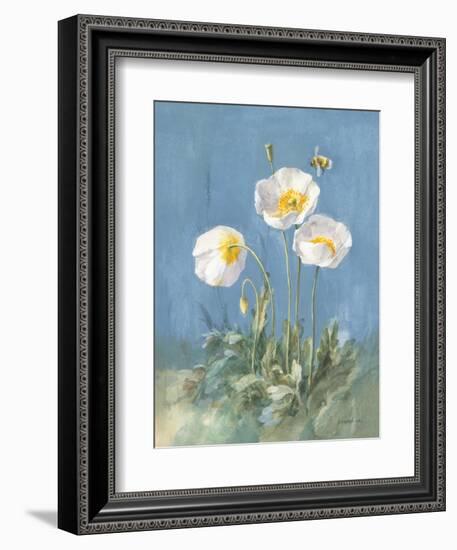 White Poppies II-Danhui Nai-Framed Art Print