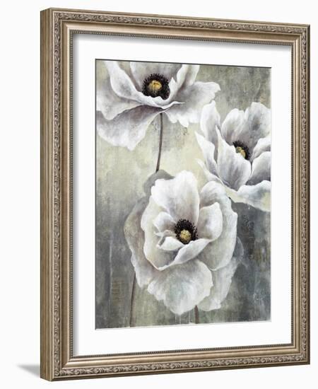 White Poppies-Rikki Drotar-Framed Giclee Print