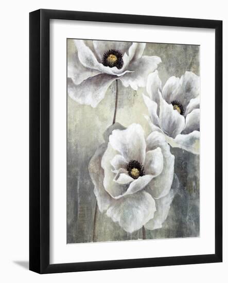 White Poppies-Rikki Drotar-Framed Giclee Print