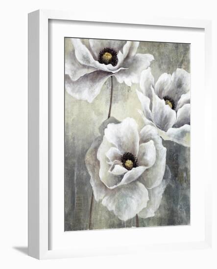 White Poppies-Rikki Drotar-Framed Giclee Print