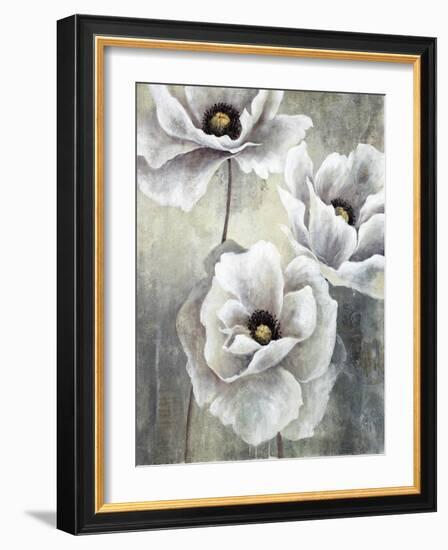 White Poppies-Rikki Drotar-Framed Giclee Print