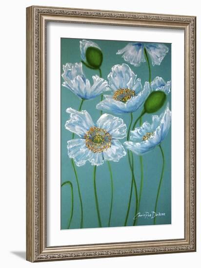 White Poppies-Cherie Roe Dirksen-Framed Giclee Print