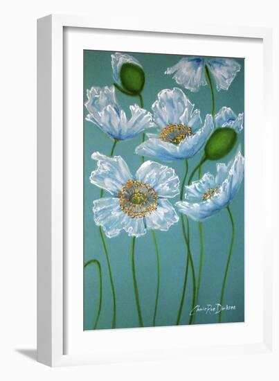 White Poppies-Cherie Roe Dirksen-Framed Giclee Print