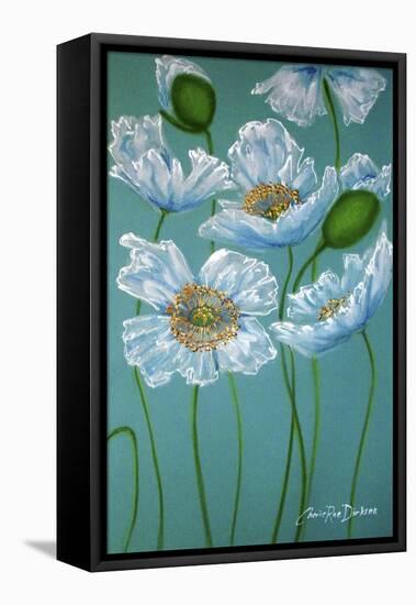 White Poppies-Cherie Roe Dirksen-Framed Premier Image Canvas