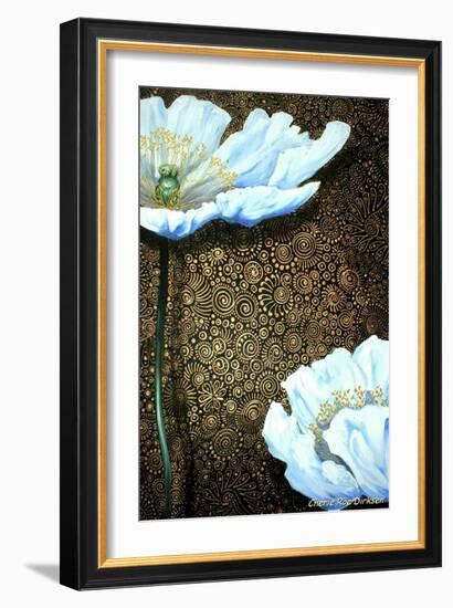 White Poppies-Cherie Roe Dirksen-Framed Giclee Print