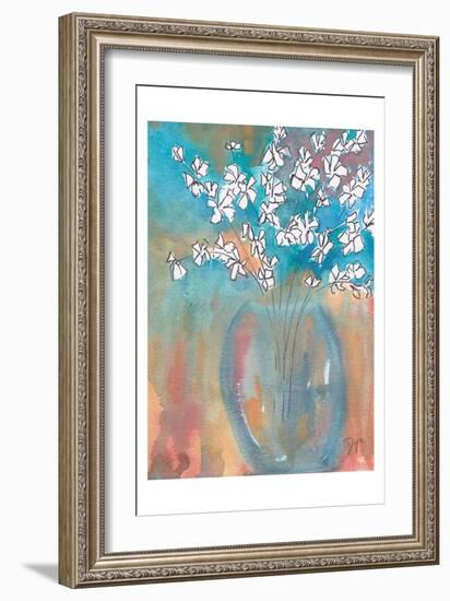 White Posey-Beverly Dyer-Framed Art Print