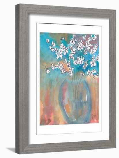 White Posey-Beverly Dyer-Framed Art Print