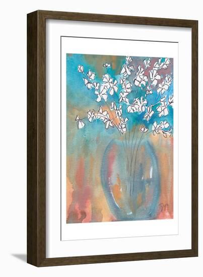 White Posey-Beverly Dyer-Framed Art Print